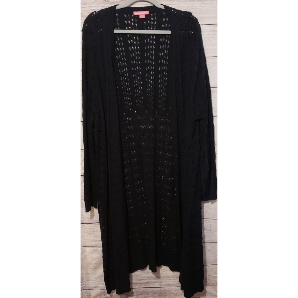 Woman Within Black Duster Cardigan Size 22/24
